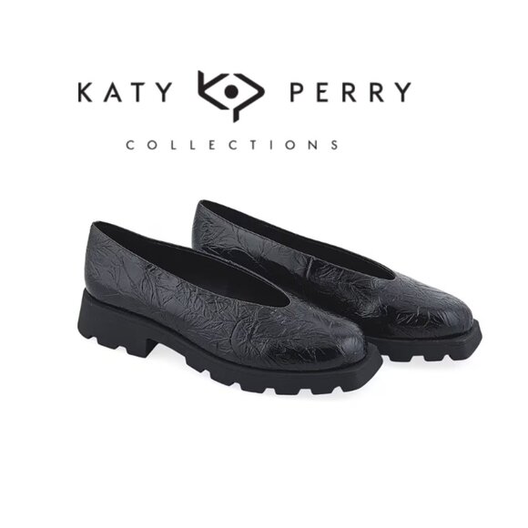 NWT Katy Perry Women's "The Darling" Slip On Loafer Style Black Patent 8M - Picture 1 of 12